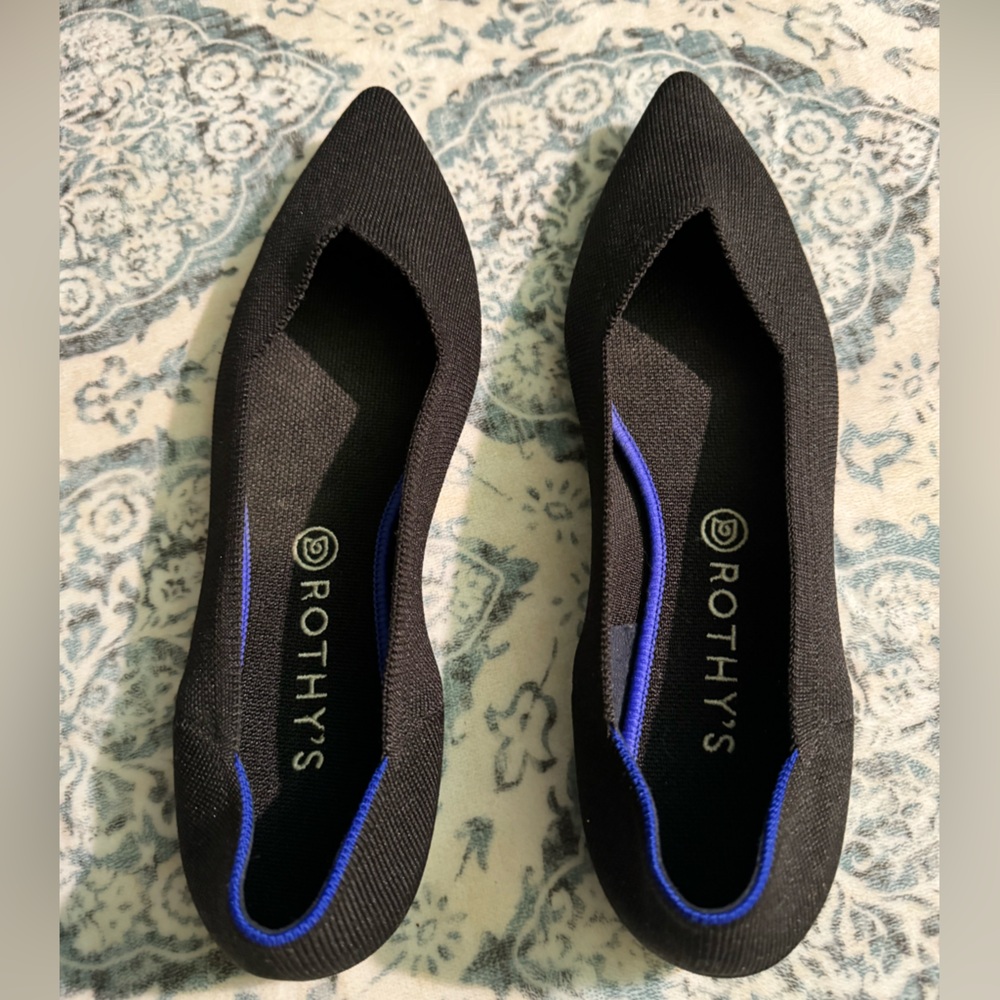 Rothy’s The Point Black Flats Size 12.5